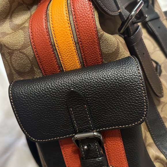 Hudson Backpack in signature canvas with varsity stripe - Picture 4 of 10